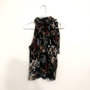 Alice & Olivia 100% Silk Halter Floral Tank Top